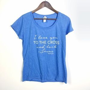 Blue Graphic Quote Tee